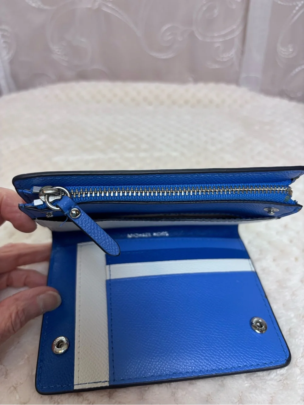 Michael Kors Jet Set Saffiano Bright Blue Bifold Wallet